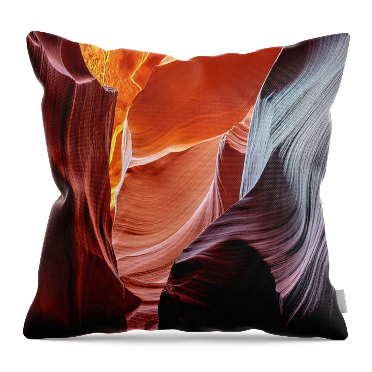 Antelope Canyon Throw Pillow featuring the photograph Beckoning by Dan McGeorge