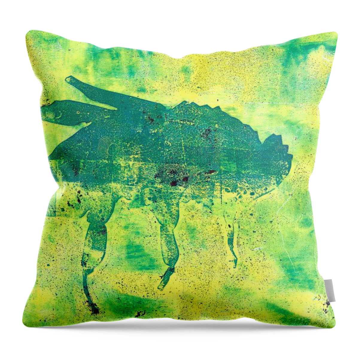 Bee Throw Pillow featuring the painting Bee by Ruth Kamenev