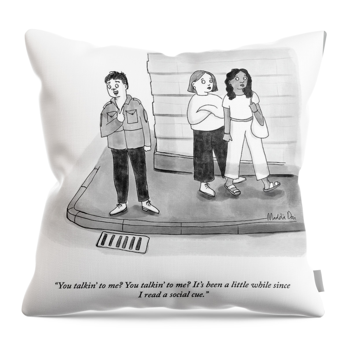 Been A While Since I Read A Social Cue Throw Pillow