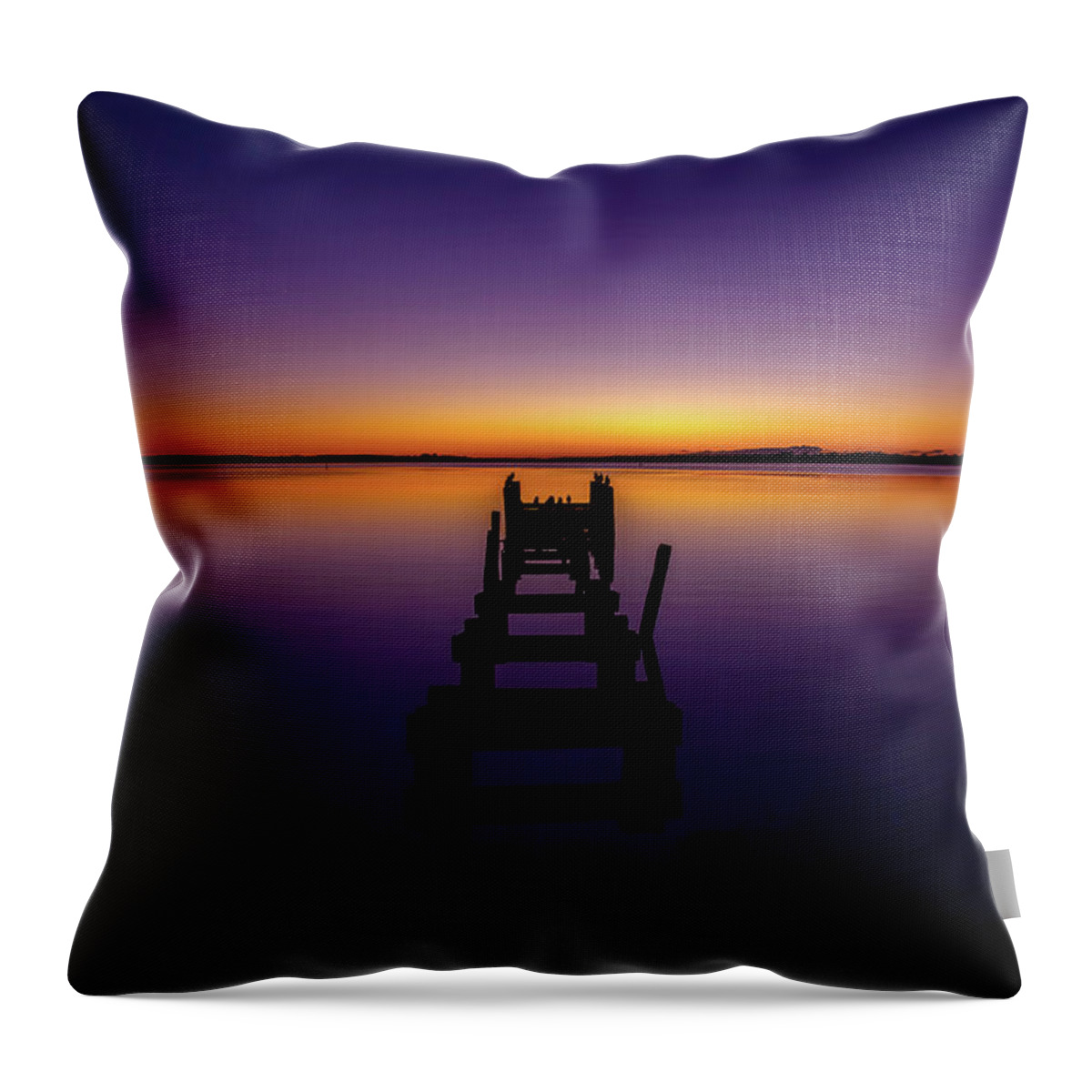 Sunrise Over Lake Throw Pillow featuring the photograph Begin A Bright Future by Az Jackson