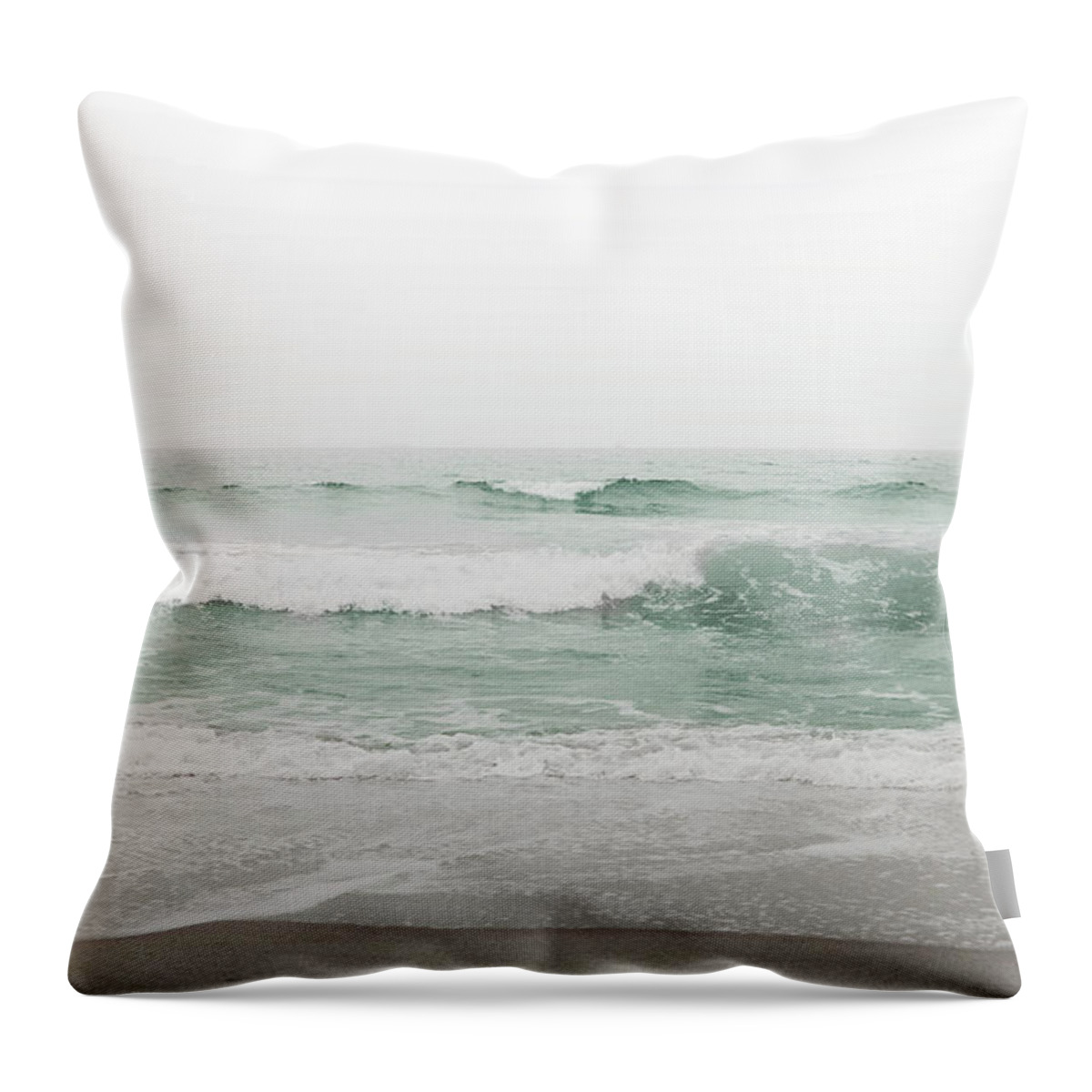 Coast Throw Pillow featuring the photograph Beneath The Fog 2- Photography by Linda Woods by Linda Woods