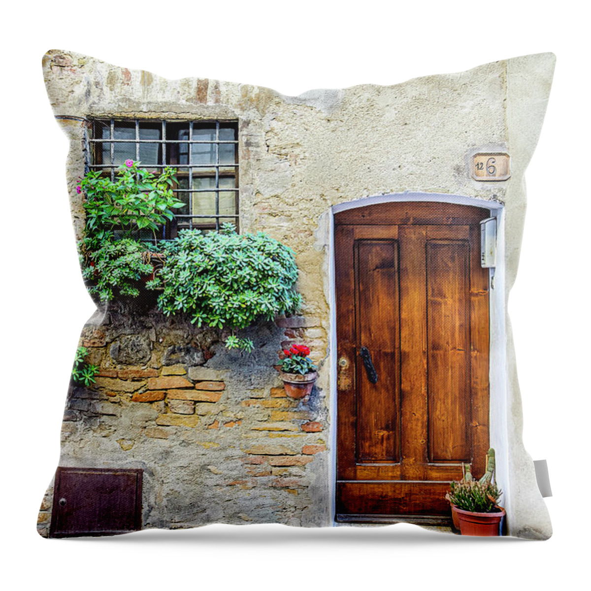 Italy Throw Pillow featuring the photograph Benvenuto by Marla Brown