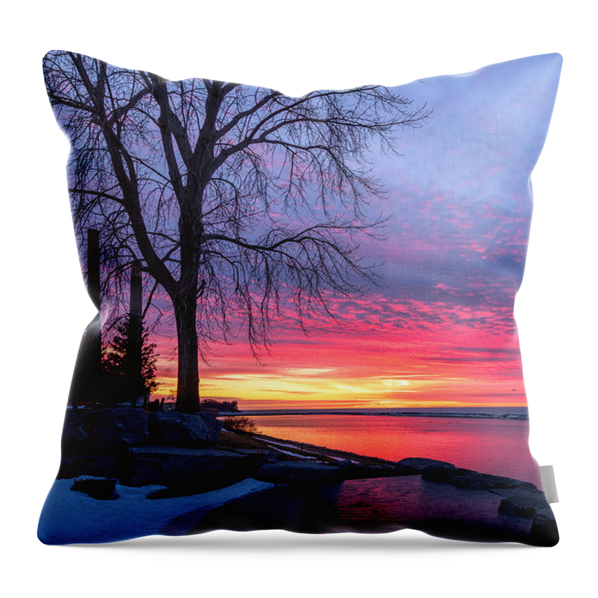 Sunset Throw Pillow featuring the photograph Beyond Sunset by Rod Best