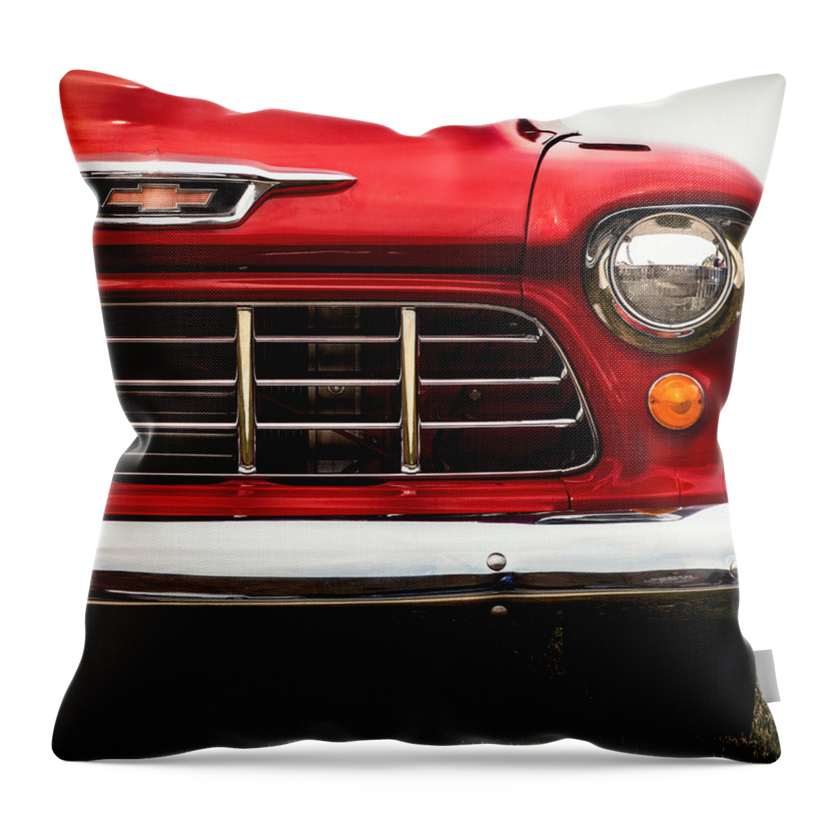 Truck Throw Pillow featuring the photograph Big Red by Carrie Hannigan