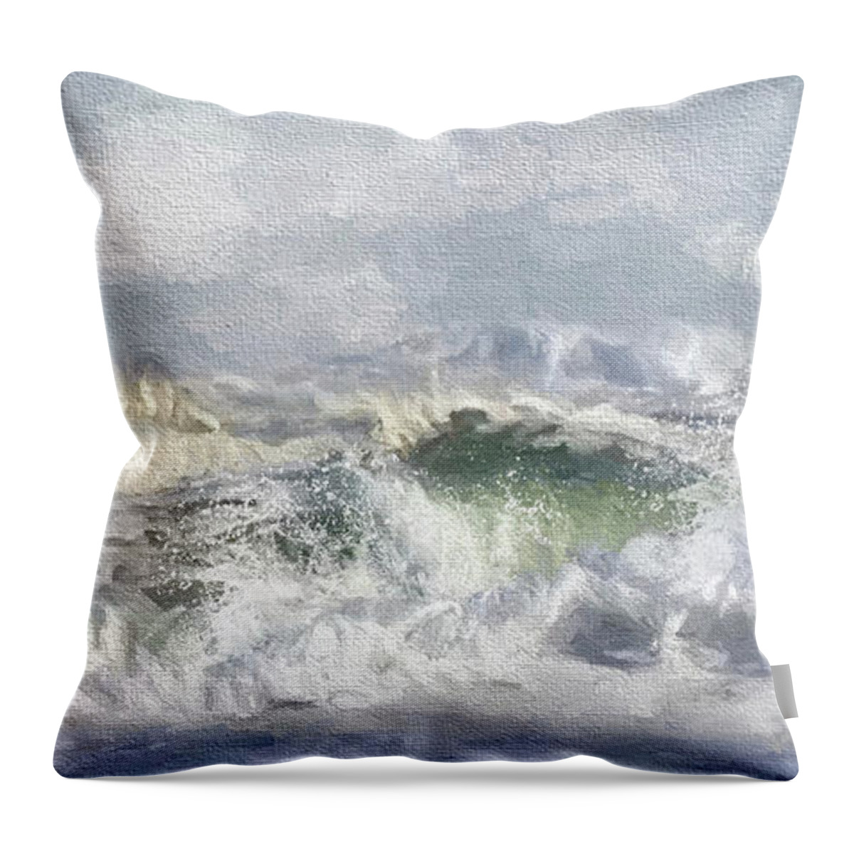 Ocean Throw Pillow featuring the photograph Big Surf by Karen Lynch