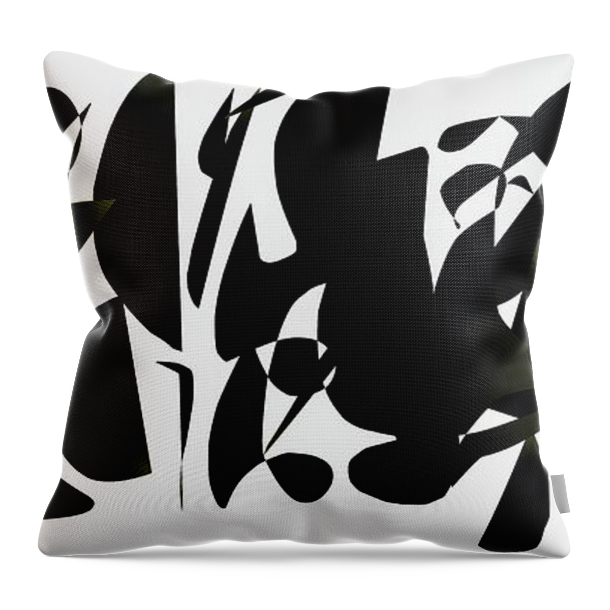 Pets Art Throw Pillow featuring the digital art Black And White Photography by Callie E Austin