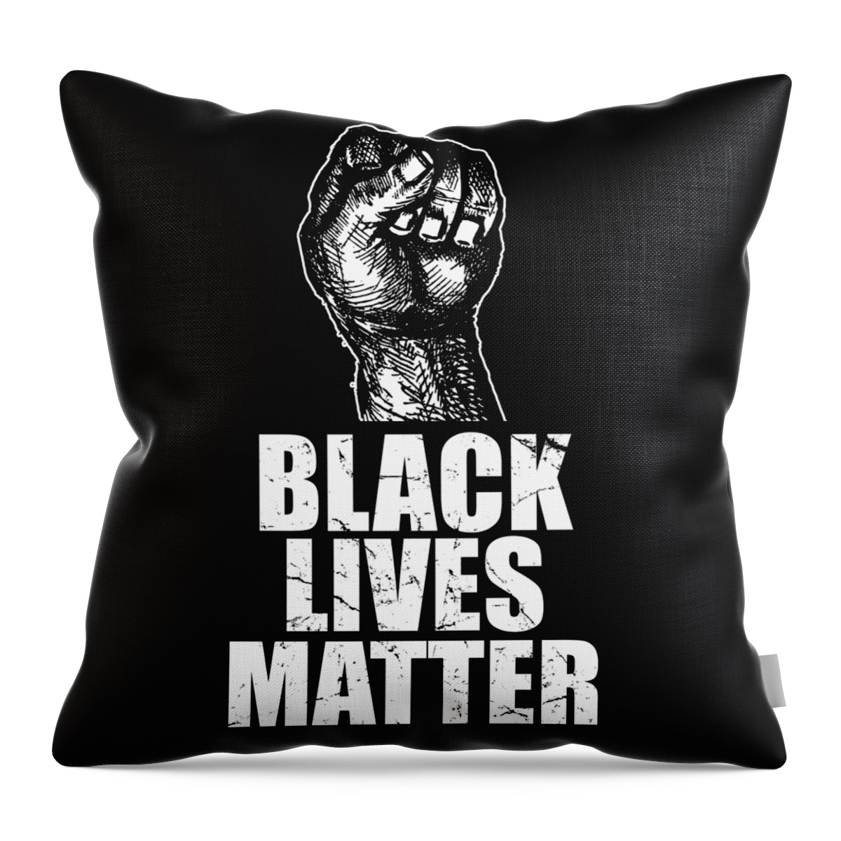 Cool Throw Pillow featuring the digital art Black Lives Matter BLM by Flippin Sweet Gear