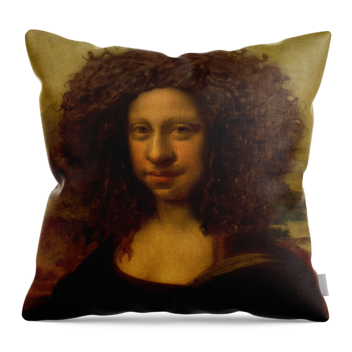 Black Lives Throw Pillow featuring the painting Black Lives Matter Mona Lisa BLM by Tony Rubino
