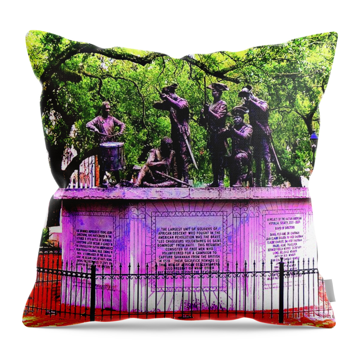 Beauty Throw Pillow featuring the photograph Black When Haitians Were Heroes in America Series Print No. 3 by Aberjhani