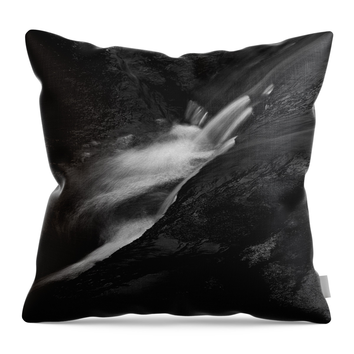 Abstract Throw Pillow featuring the photograph Blackstone River LXV BW by David Gordon