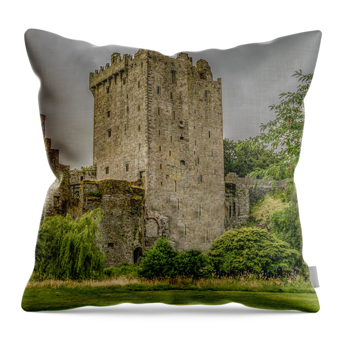 Piper Throw Pillow featuring the photograph Blarney Castle by Marcy Wielfaert