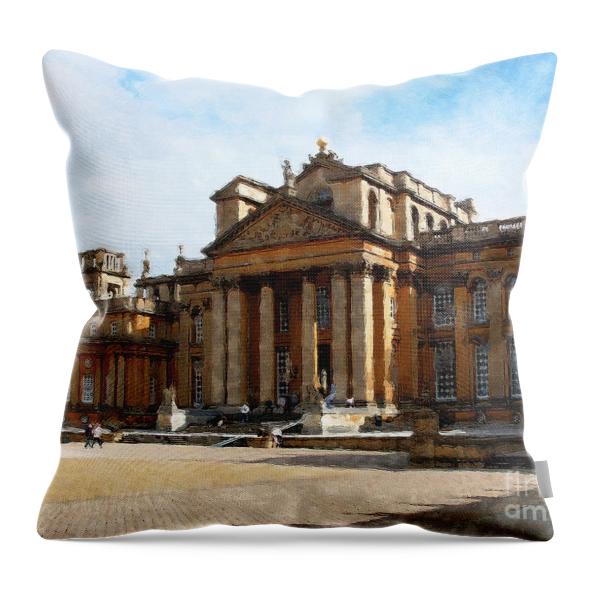 Blenheim Palace Throw Pillow featuring the photograph Blenheim Palace Too by Brian Watt