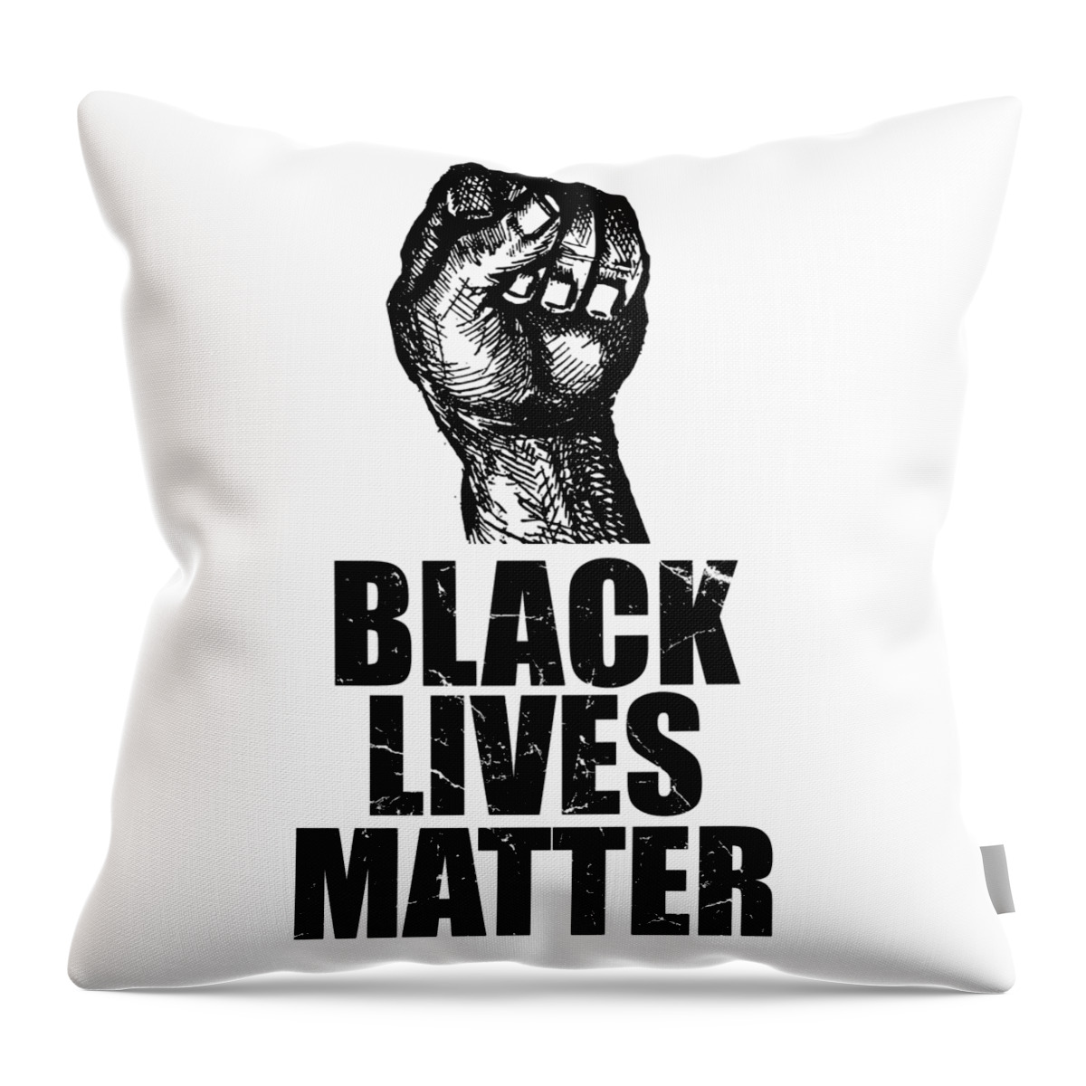 Cool Throw Pillow featuring the digital art BLM Black Lives Matter by Flippin Sweet Gear