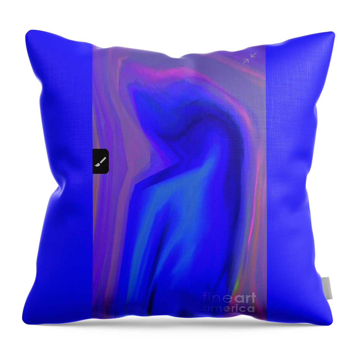  Throw Pillow featuring the digital art Blue 1 by Glenn Hernandez