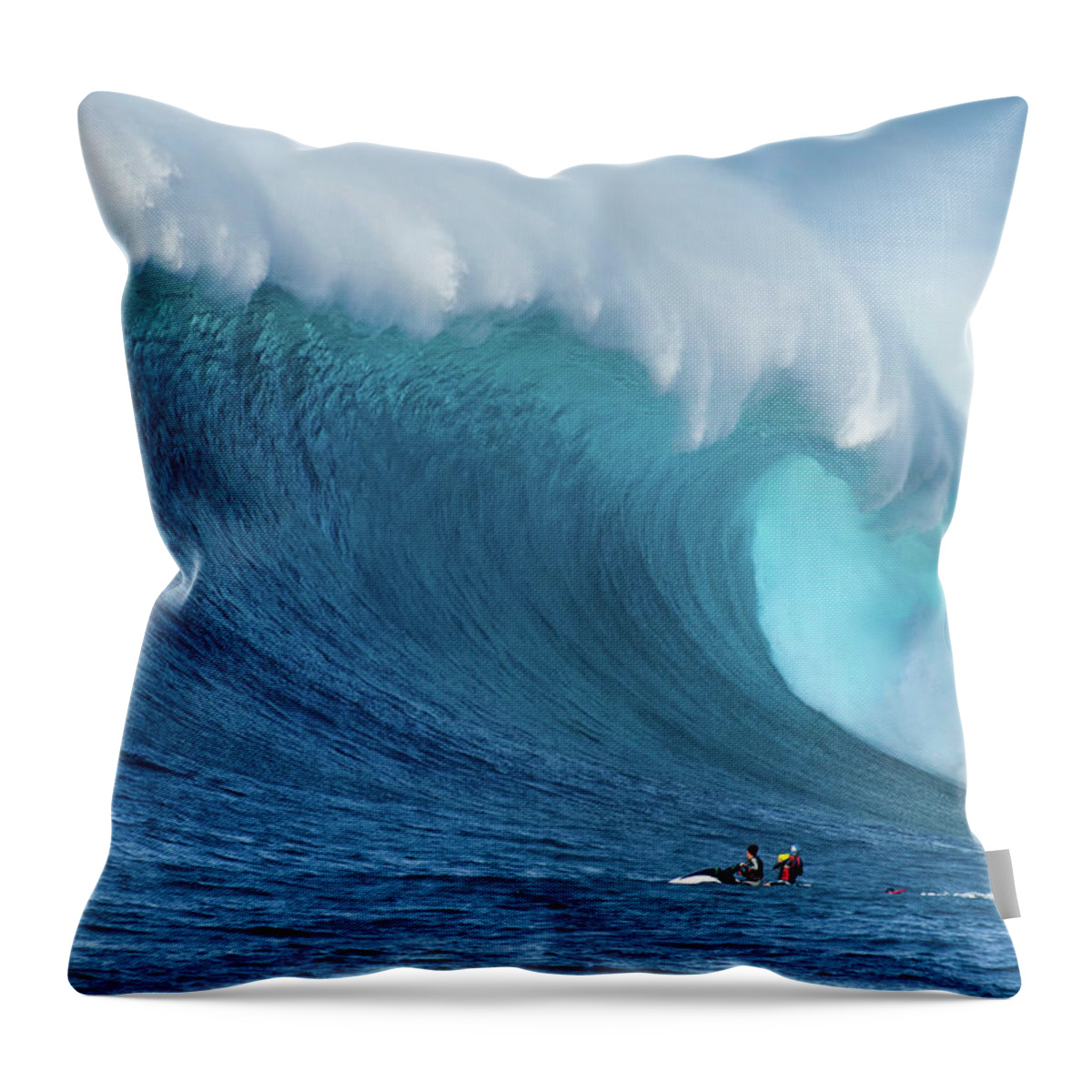 Blue Giant Throw Pillow
