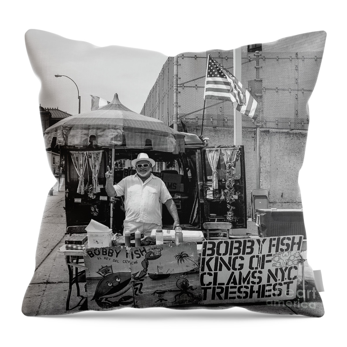 Bobby Fish Throw Pillow featuring the photograph Bobby Fish by Cole Thompson