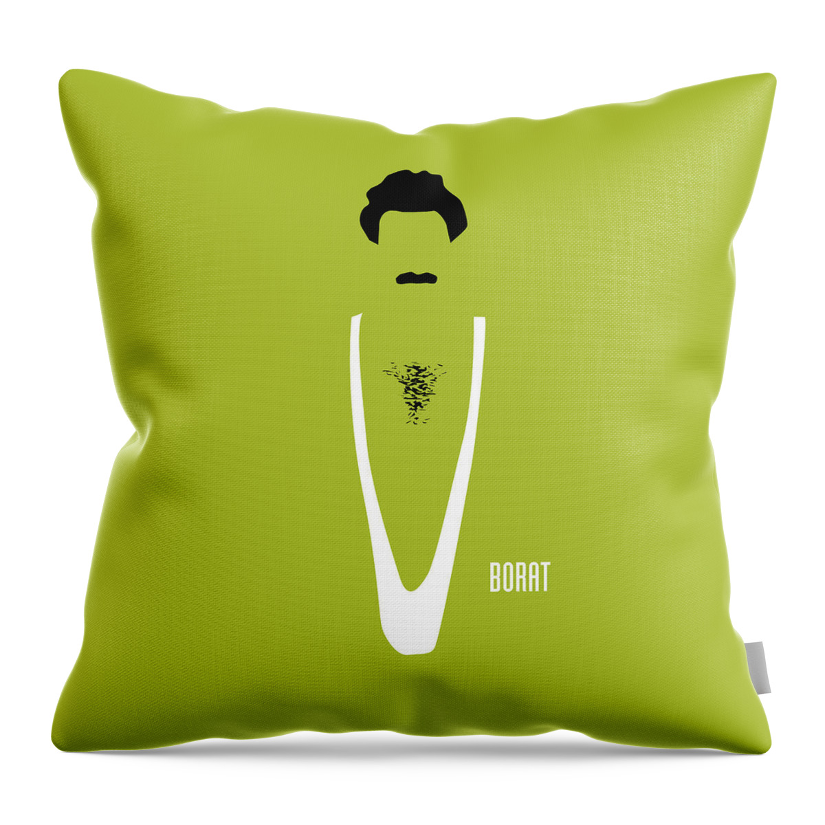 Borat Throw Pillow featuring the digital art Borat - Alternative Movie Poster by Movie Poster Boy