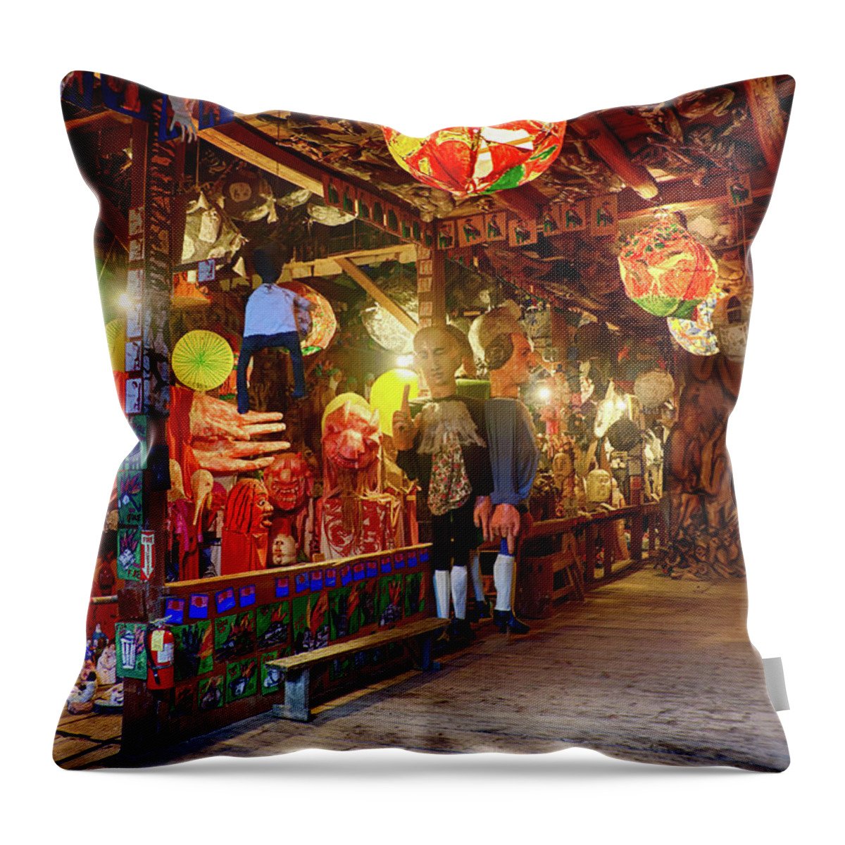 Activism Throw Pillow featuring the photograph Bread and Puppet Museum Art by Jeff Folger