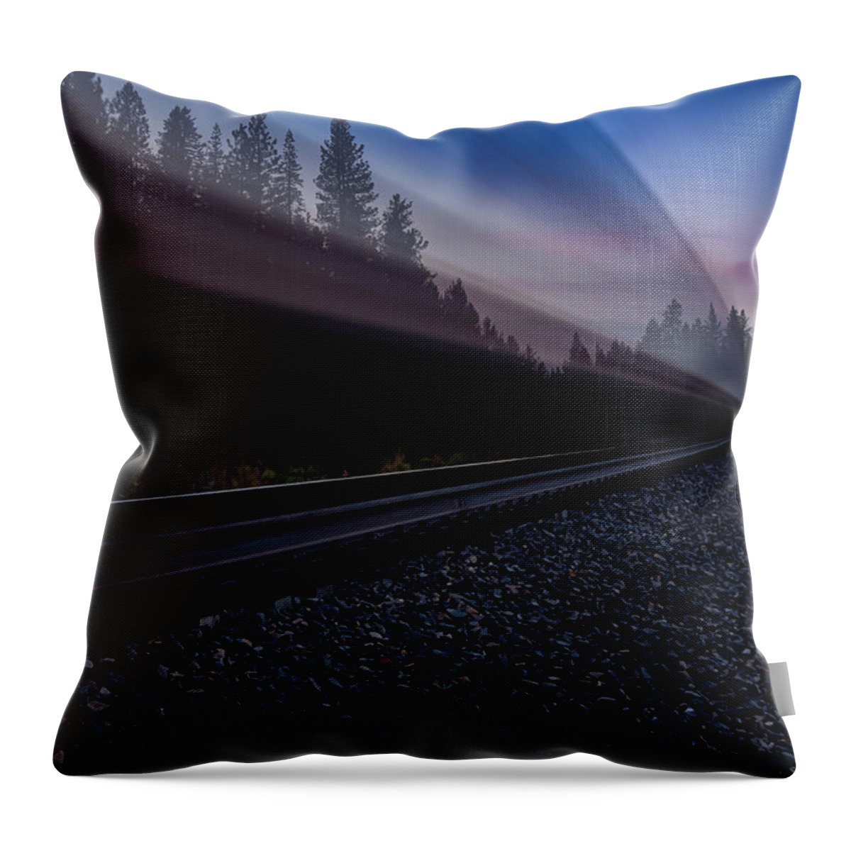 Slow Shutter Throw Pillow featuring the photograph Breaking the Calm by Mike Lee