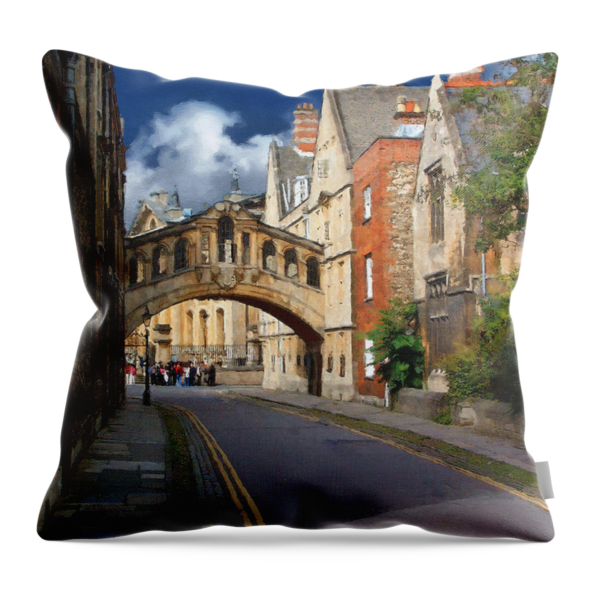 Oxford Throw Pillow featuring the photograph Bridge of Sighs Oxford University by Brian Watt