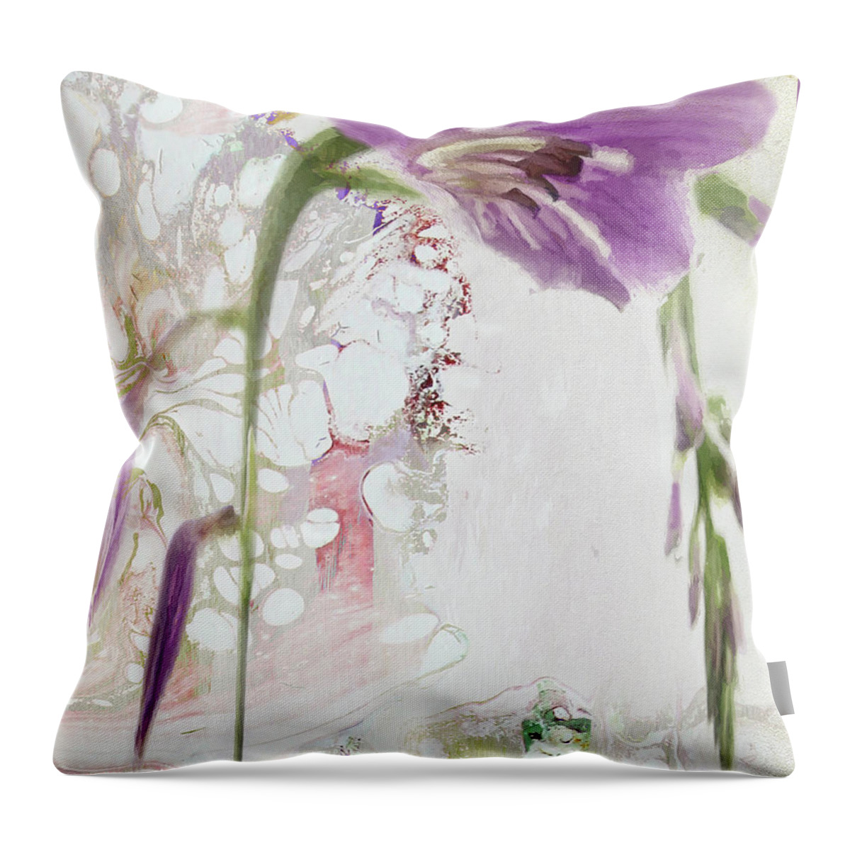 Floral Throw Pillow featuring the photograph Bring Me Flowers by Karen Lynch