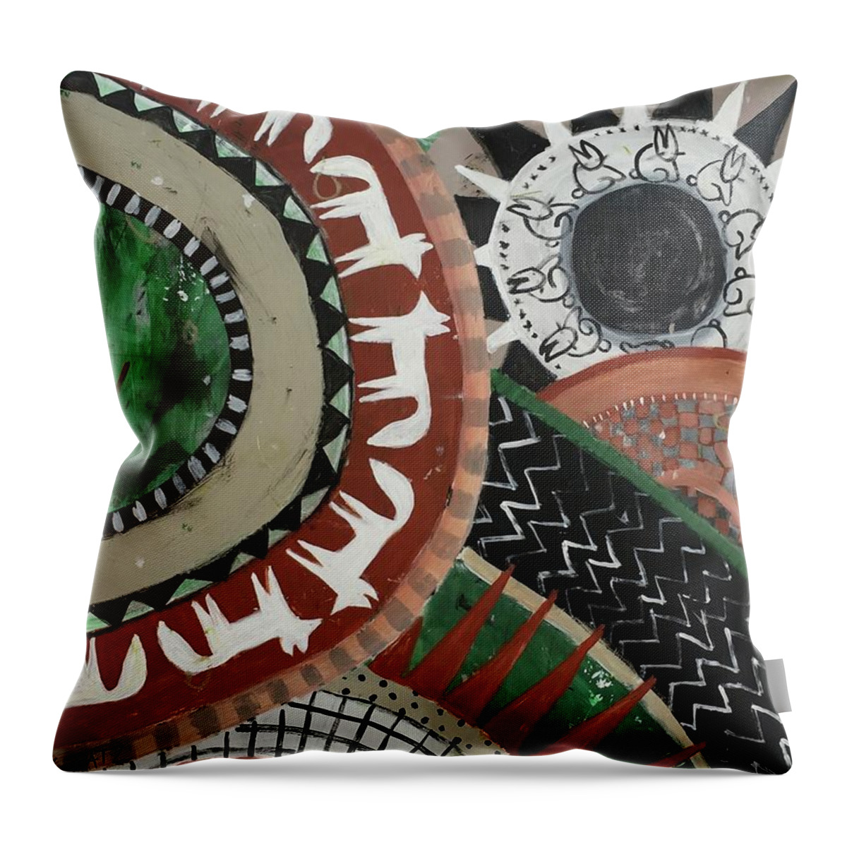Foxes Throw Pillow featuring the painting Brother Fox by Cyndie Katz