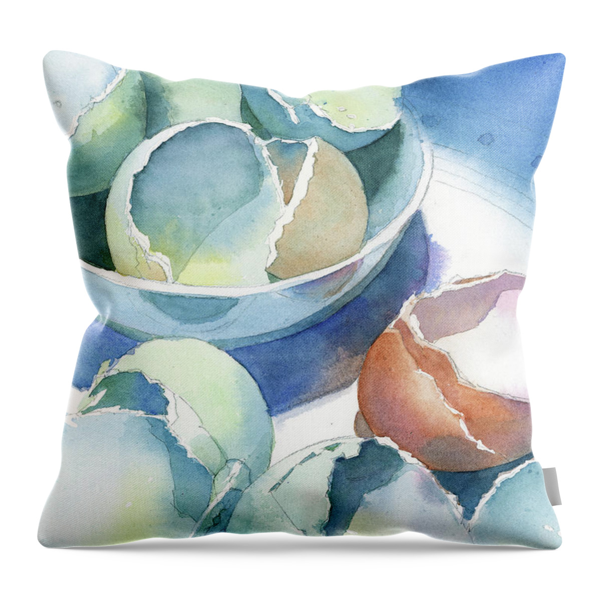 Brunch Throw Pillow featuring the painting Brunch by Lois Blasberg