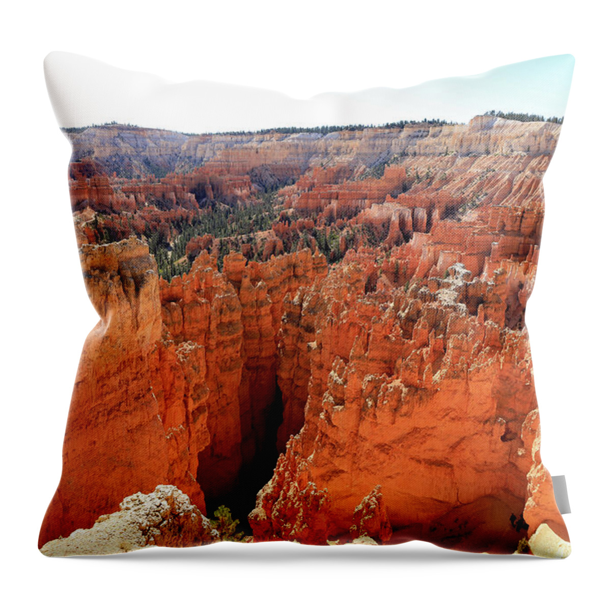 Bryce Canyon National Park Throw Pillow featuring the photograph Bryce Canyon National Park by Richard Krebs