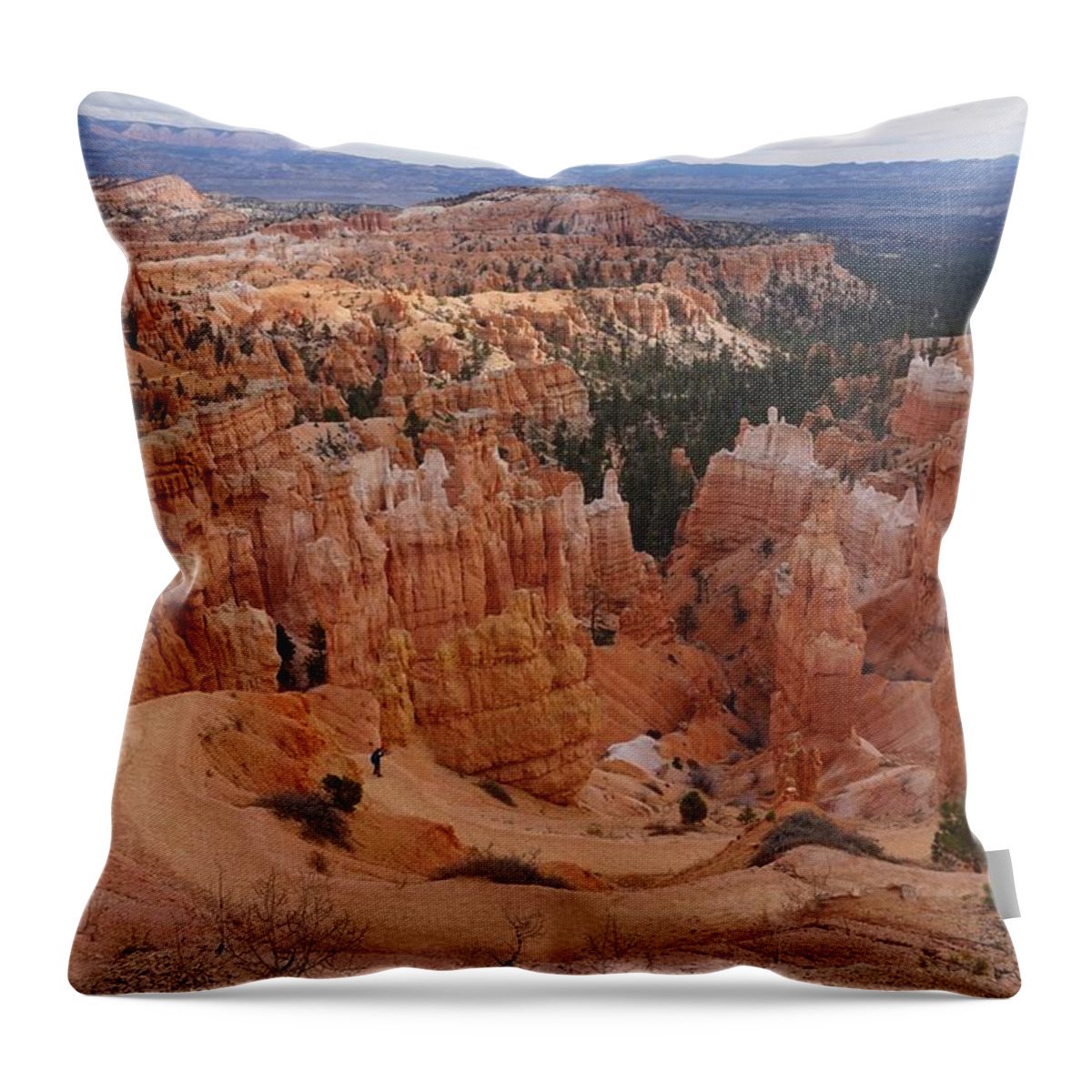 Bryce Canyon National Park Throw Pillow featuring the photograph Bryce Canyon National Park - Hiking Trail by Yvonne Jasinski