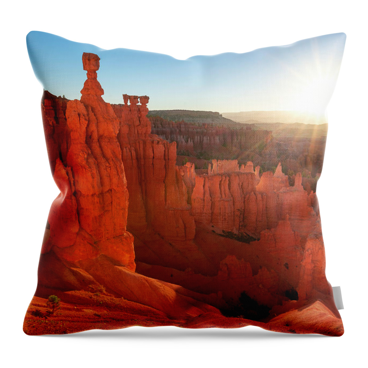Bryce Throw Pillow featuring the photograph Bryce Canyon Sunrise by Aaron Spong