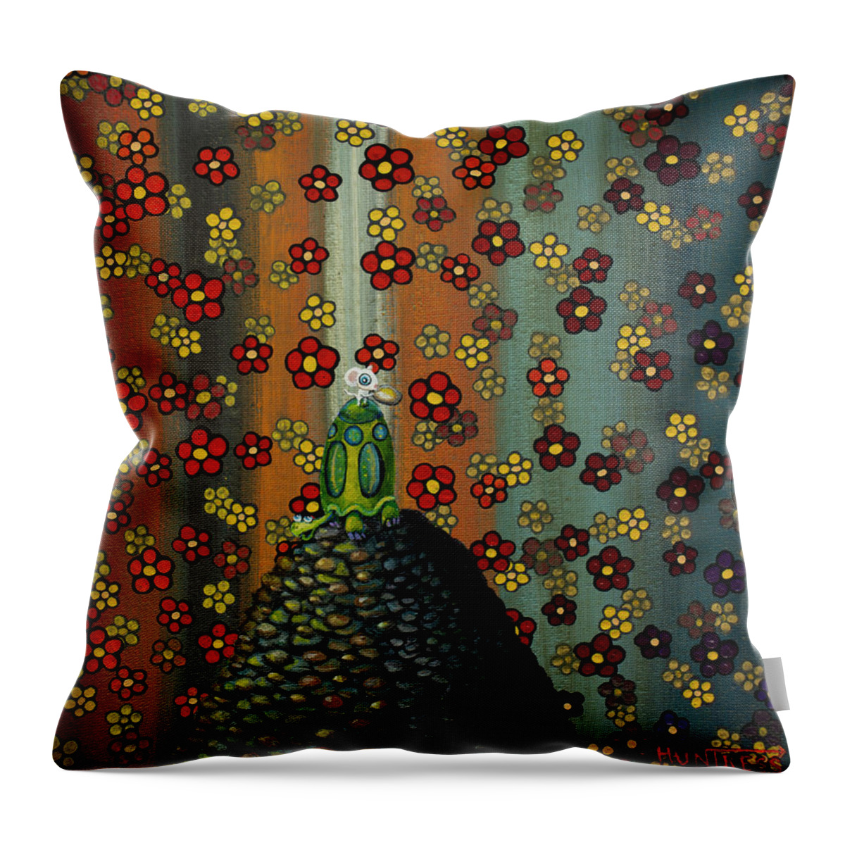 Optimism Throw Pillow featuring the painting Building Together by Mindy Huntress