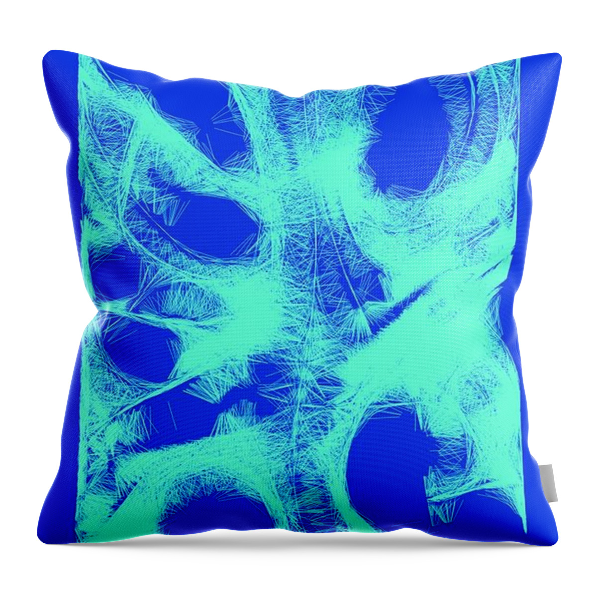 Butterfly Throw Pillow featuring the digital art Buterfly blue by Ljev Rjadcenko