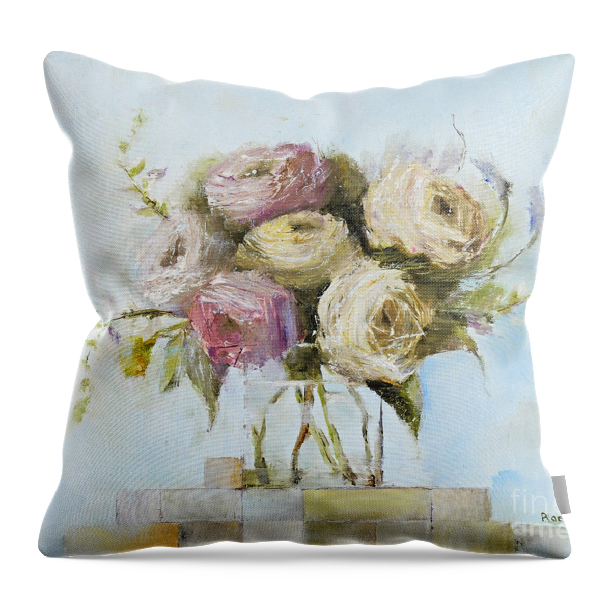 Cadence Throw Pillow featuring the painting Cadence #14 by Paint Box Studio