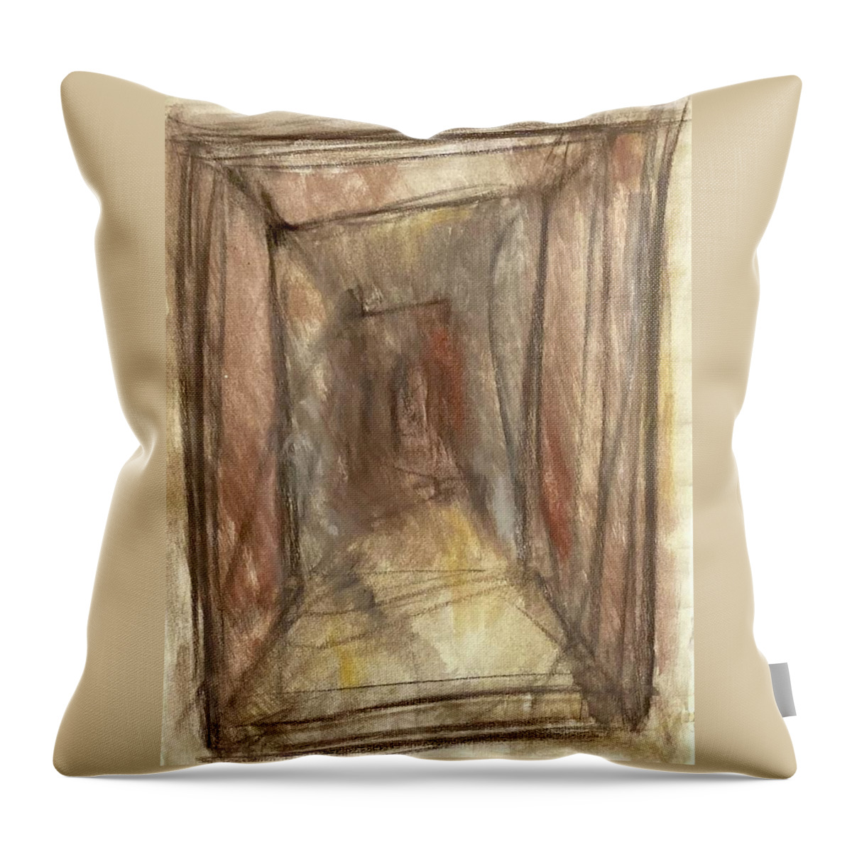 Cage Throw Pillow featuring the painting Cages VI by David Euler