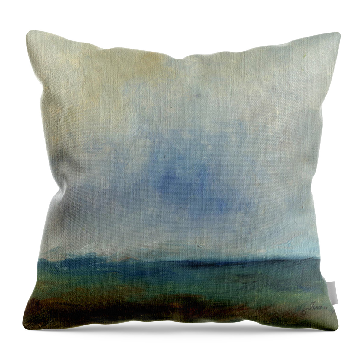  Abstract Art Throw Pillow featuring the painting Caladero de sardina by Juan Bosco