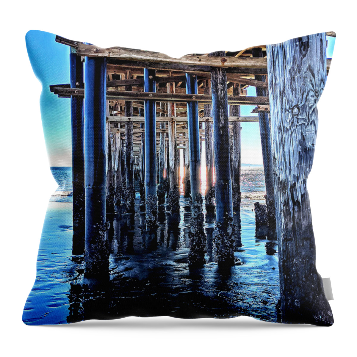 Pier Throw Pillow featuring the photograph California Pier by David Zumsteg