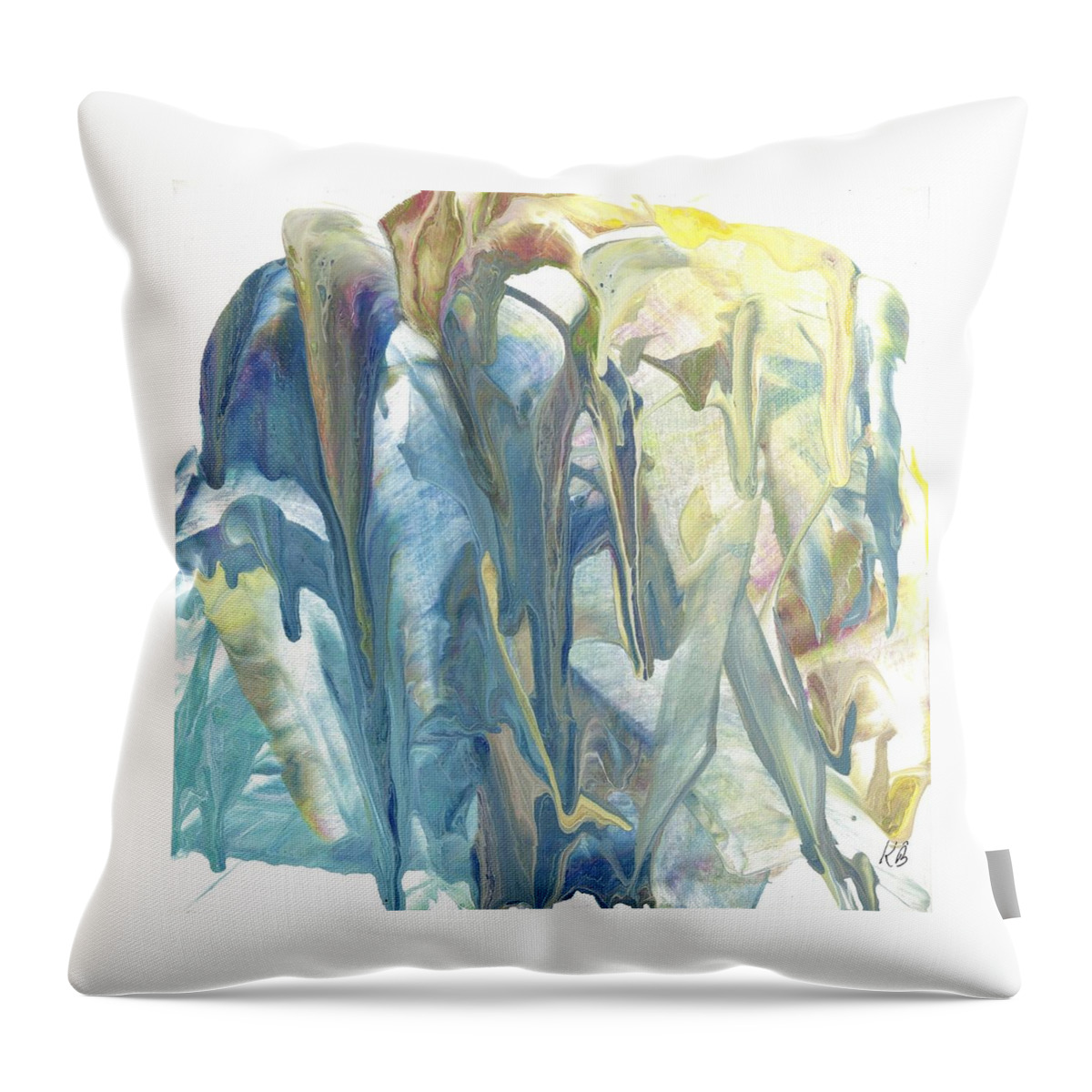 Flowers Throw Pillow featuring the painting Calla Lilies by Katy Bishop