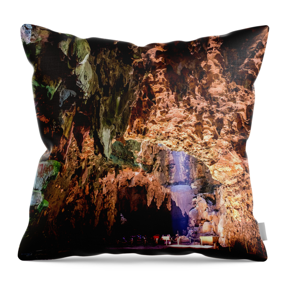 Beam Throw Pillow featuring the photograph Callao Cave Church by Arj Munoz