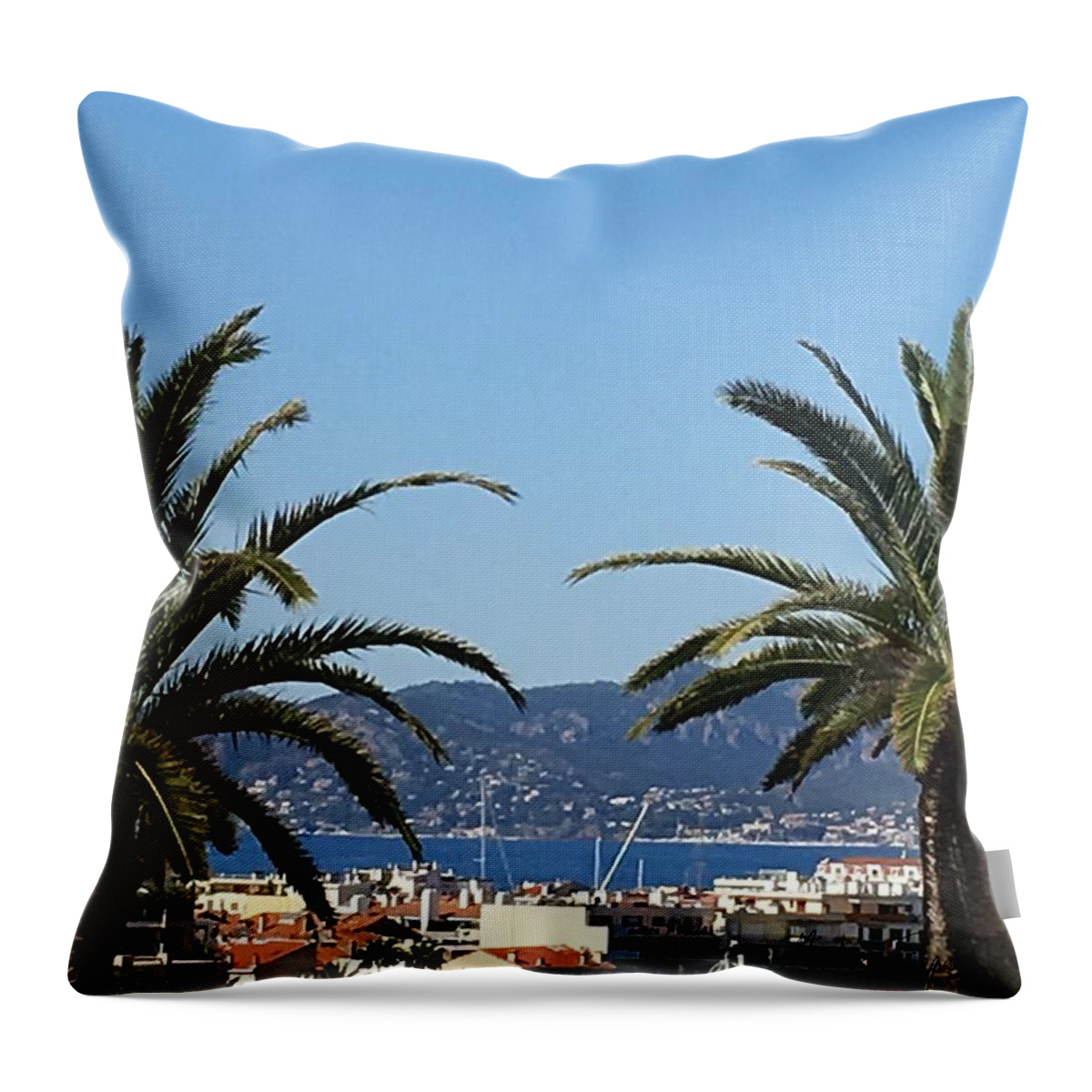 Cannes Throw Pillow featuring the photograph Cannes du Montfleury by Medge Jaspan