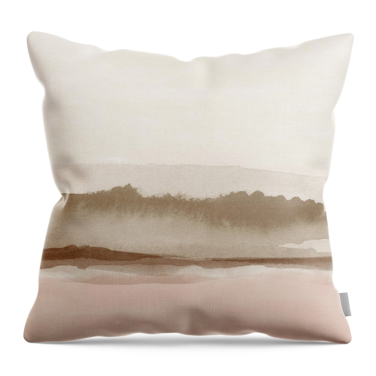 Desert Throw Pillow featuring the painting Canyon Landscape- Art by Linda Woods by Linda Woods