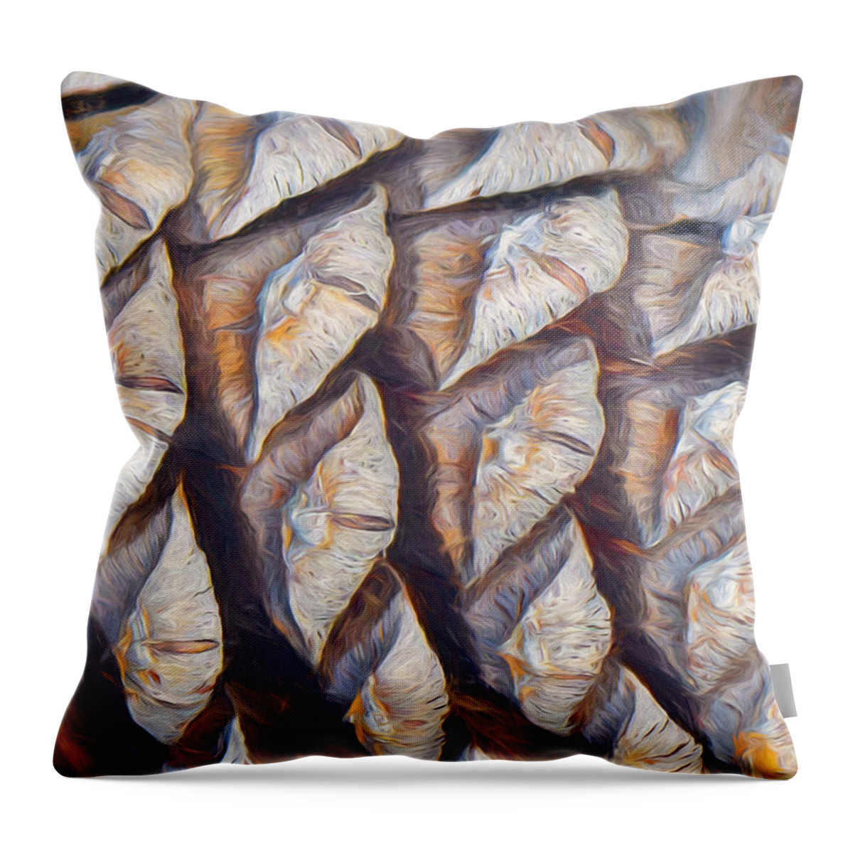 Imaginary Lands Throw Pillow featuring the digital art Canyons Of The Blackjack Pine by Becky Titus