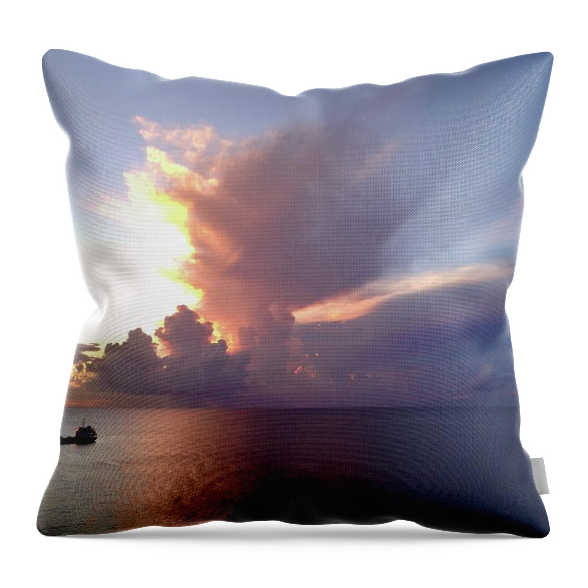 Throw Pillow featuring the photograph Caribbean Sea Phenomenon 2 by Judy Frisk