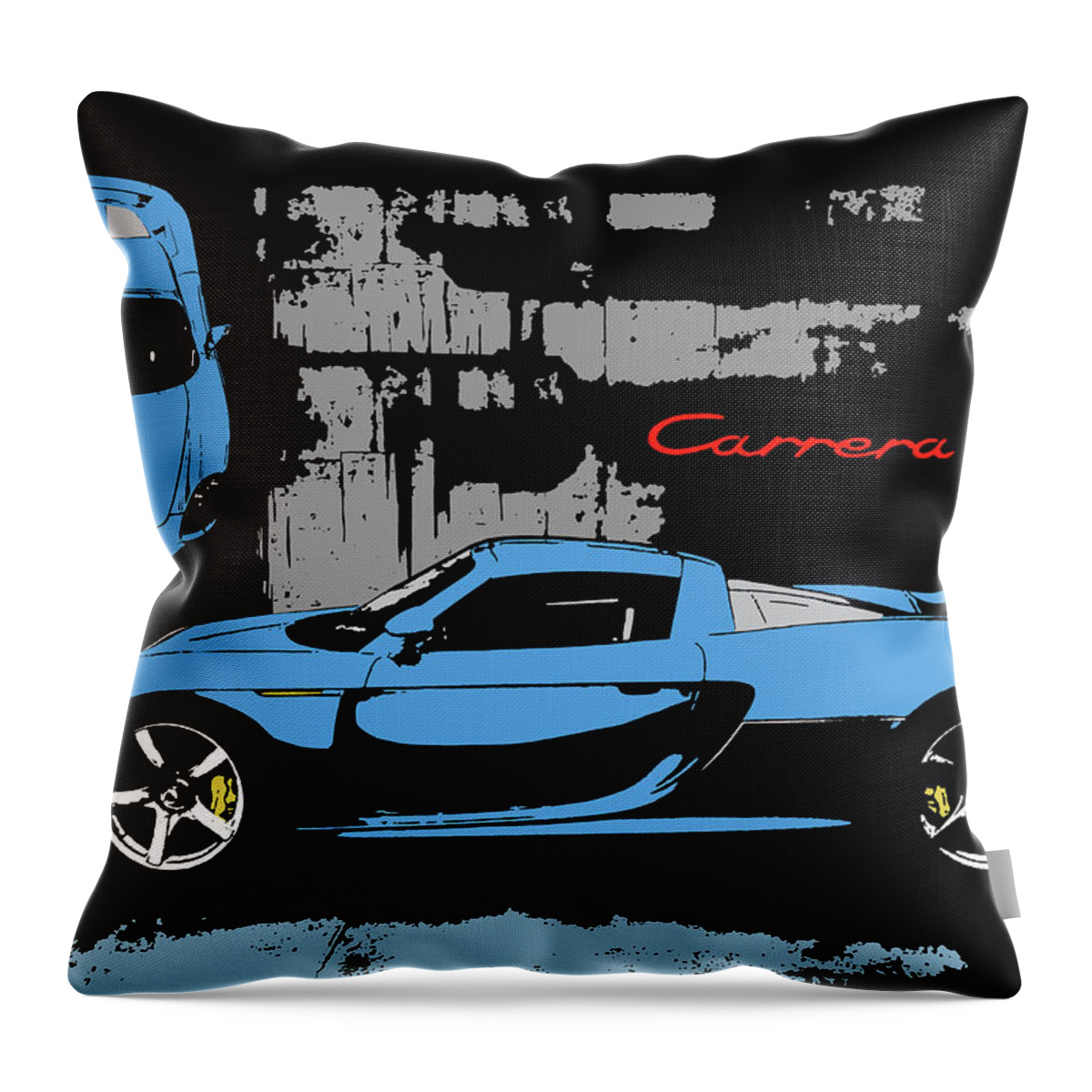 Carrera GT - B Throw Pillow by Greg E Russell - Pixels