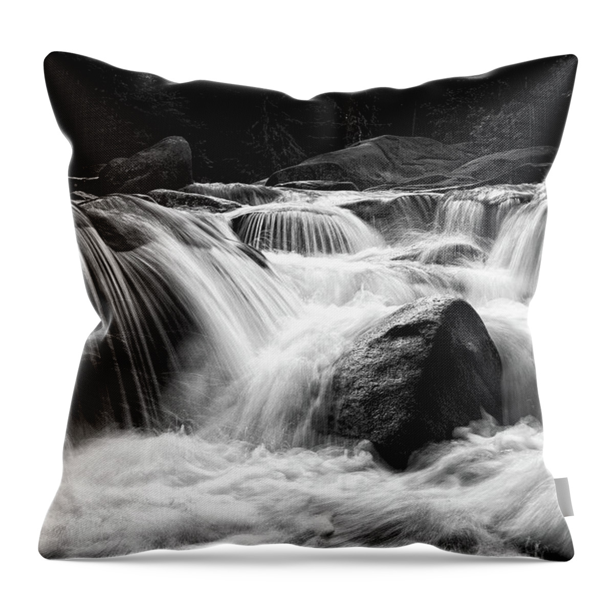 Barrier Throw Pillow featuring the photograph Cascade On The Ammonoosuc by Jeff Sinon