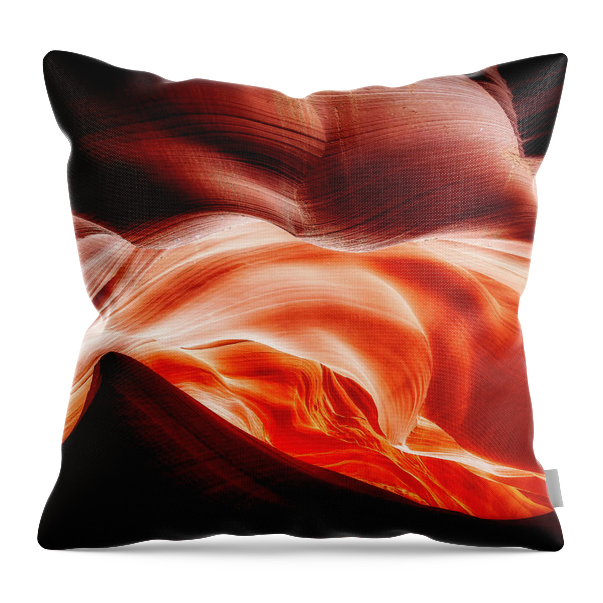Antelope_canyon Throw Pillow featuring the photograph Cave of Wonders by Bradley Morris