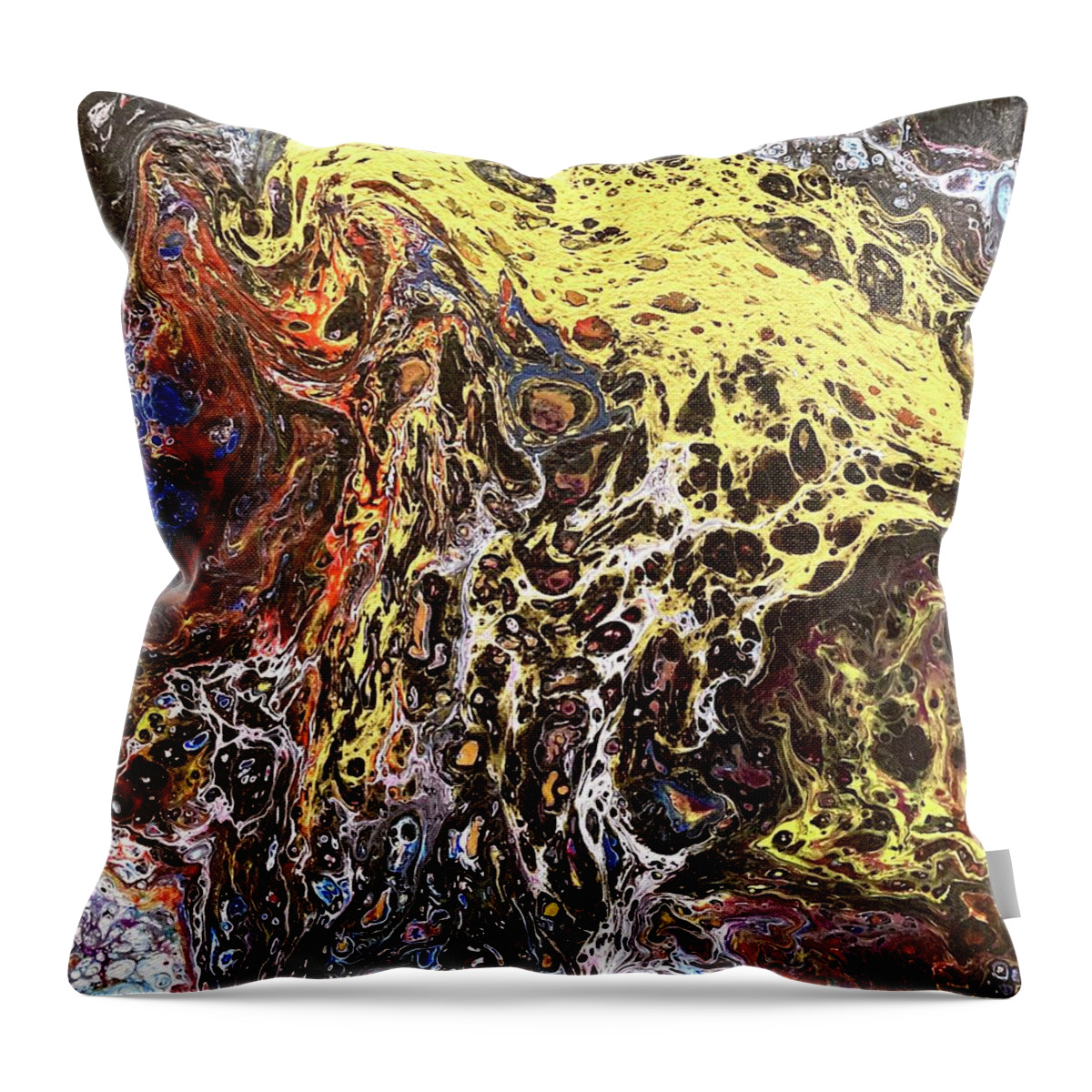 Celestial Throw Pillow featuring the painting Celestial Jellyfish by David Euler