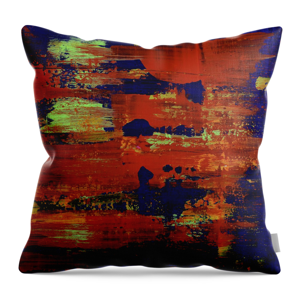 Contemporary Throw Pillow featuring the painting Change of Pace 4 by Angela Bushman