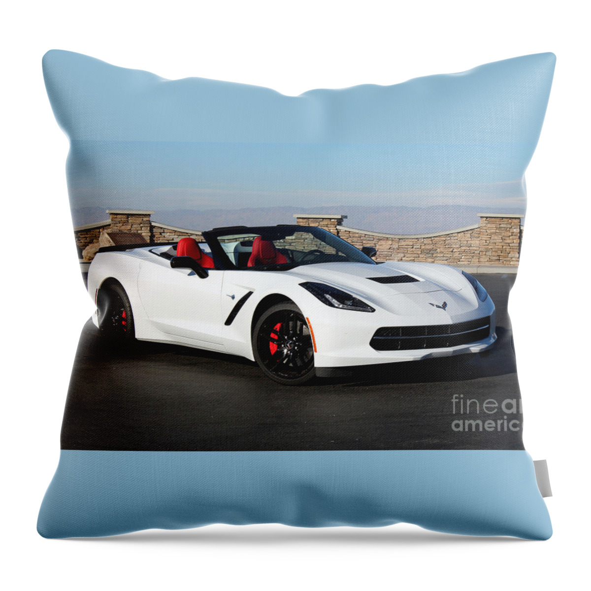 Corvette Throw Pillow featuring the photograph Chevy Corvette by Action