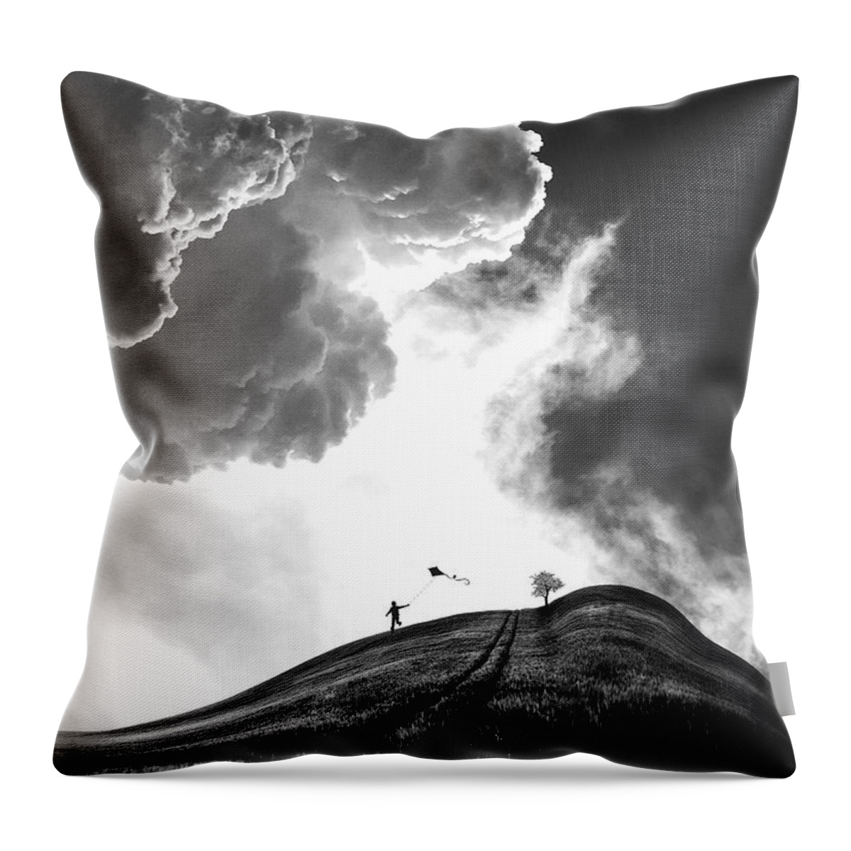 Fine Art Throw Pillow featuring the photograph Childhood by Sofie Conte