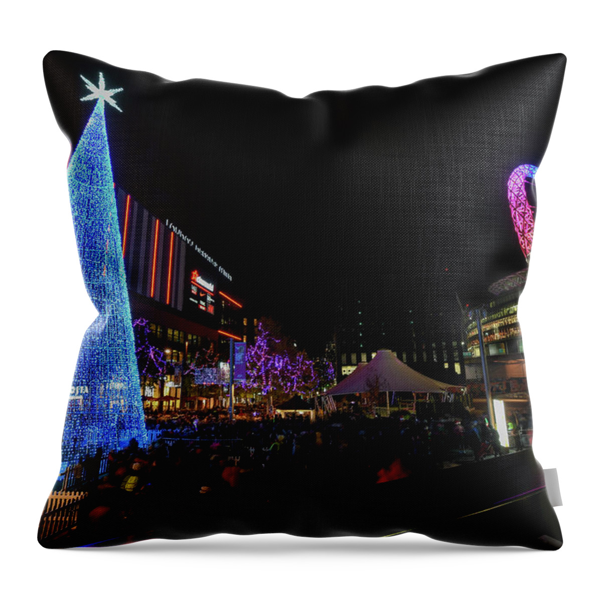 Wembley Throw Pillow featuring the photograph Christmas at Wembley by Andrew Lalchan